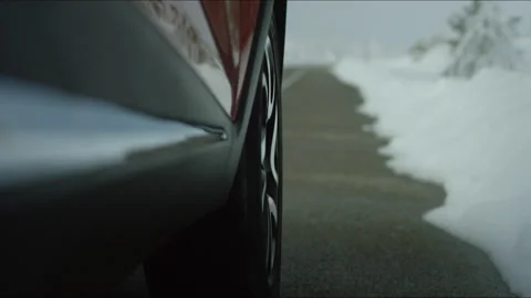 Plan from the side of a moving car on the highway Stock Footage 233718841