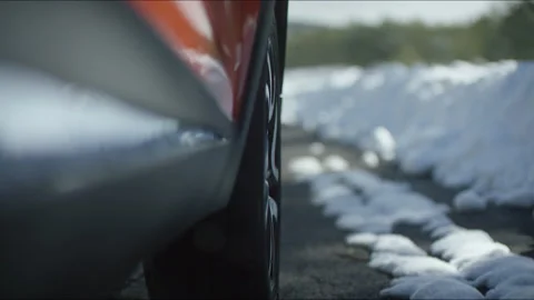 Plan from the side of a moving car on the highway Stock Footage 233719200