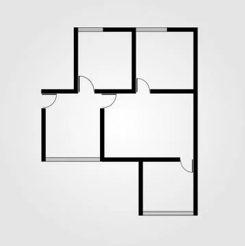 Plan of a small house  Stock Illustration