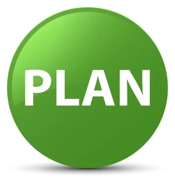 Plan soft green round button Stock Illustration