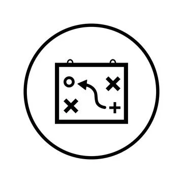 Plan, solution, strategy icon. Black vector Illustration. Stock Illustration