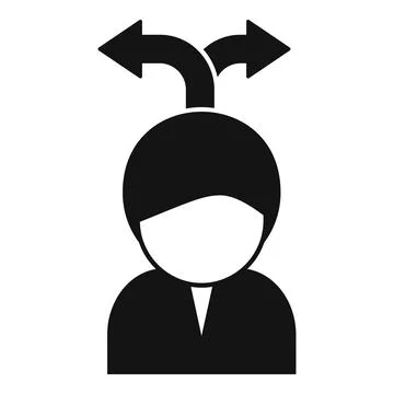 Plan solution thinking icon simple vector. Problem plan Stock Illustration