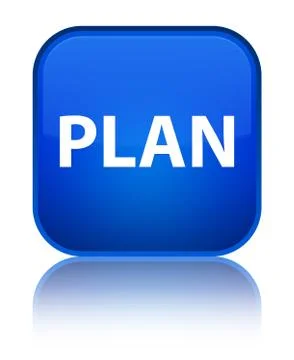 Plan special blue square button Stock Illustration