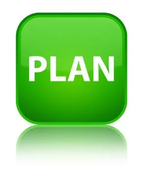 Plan special green square button Stock Illustration