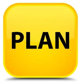 Plan special yellow square button 스톡 일러스트