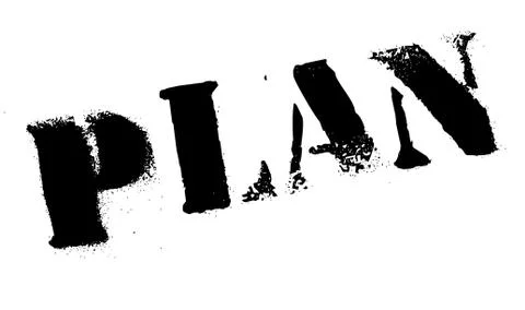 Plan stamp rubber grunge Ilustración de archivo