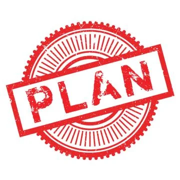 Plan stamp rubber grunge Ilustración de archivo