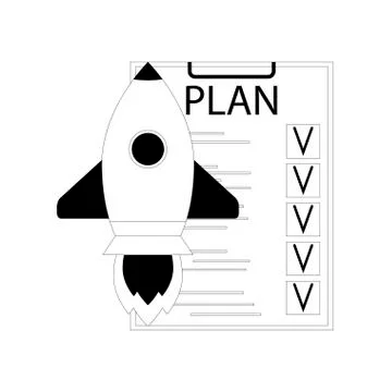Plan start up launch Stock Illustration
