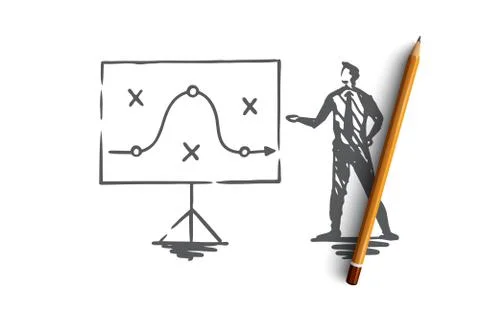 Plan, strategy, marketing, project, tactic concept. Hand drawn isolated vecto Stock Illustration