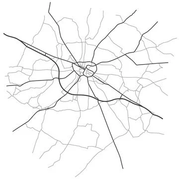 Plan street map. Vector Ilustración de archivo