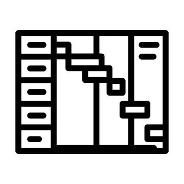 Plan of time and tasks line icon vector illustration イラスト素材