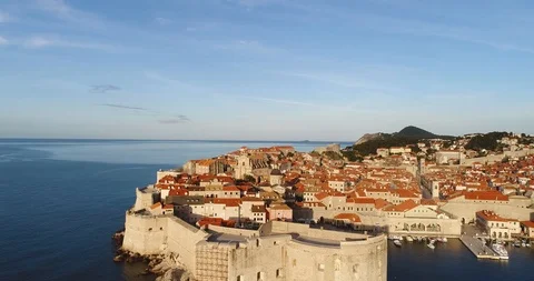 A plan from the top of the castle in Croatia Stock Footage 87468382
