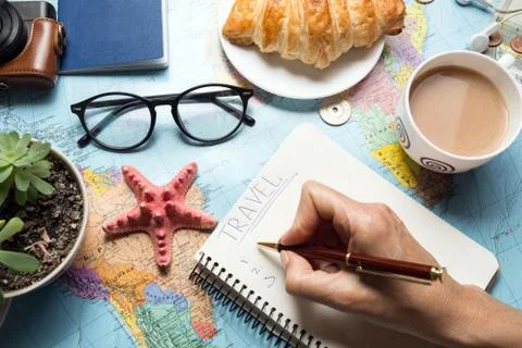 Plan of trip Stock Photos