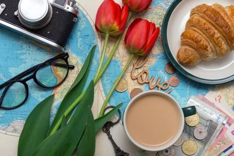 Plan of trip Stock Photos