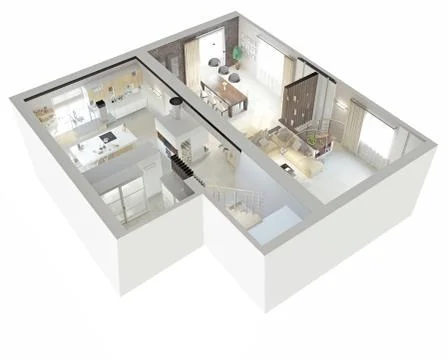 Plan view of an apartment Stock Illustration