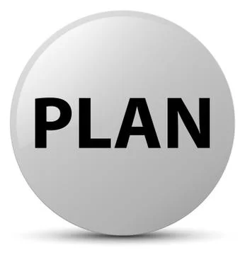Plan white round button Stock Illustration