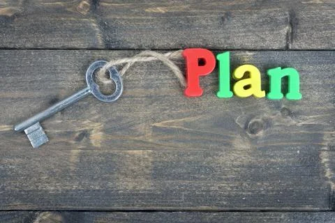 Plan on wooden table 写真素材