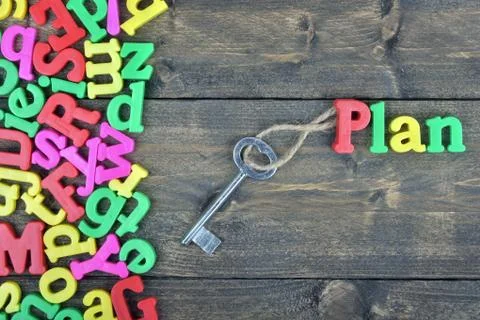 Plan on wooden table Photos