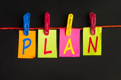Plan word Stock Photos