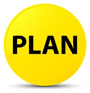 Plan yellow round button 스톡 일러스트