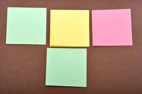 Plan your day with colorful notes on wall Stock Photos
