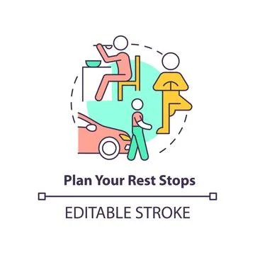 Plan your rest stops concept icon イラスト素材