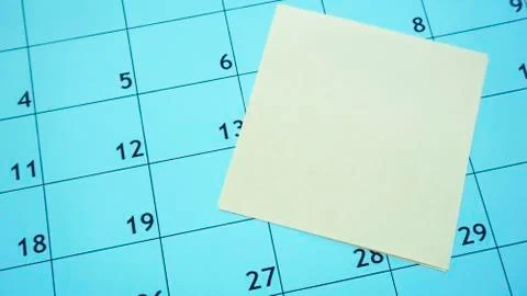 Plan your week .a blank sheet and a calendar with a list. Stock Photos
