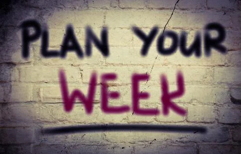 Plan Your Week Concept Illustrazione stock