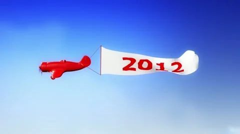 Plane 2012 in Clouds (Loop) 스톡 동영상 10902693