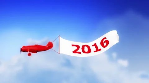 Plane 2016 in Clouds (Loop) Stock-Footage 59756677