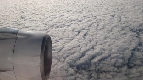 Plane above the clouds Stock Footage