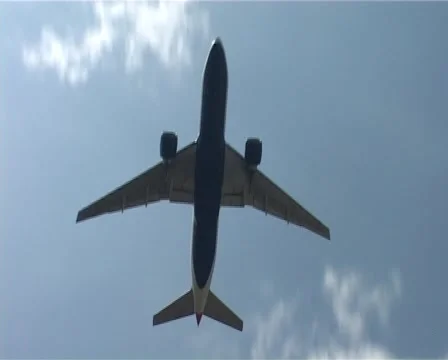 Plane above Heathrow handheld, London England GFSD Stock Footage