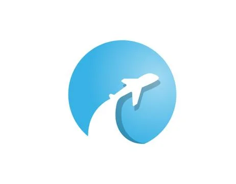 Plane abstract logo Stock Illustration