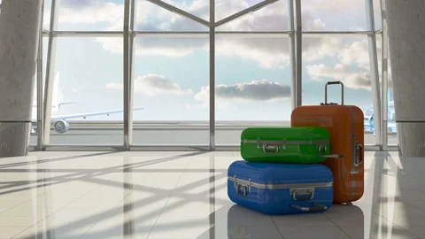 Plane aeroport grafic Stock Footage 92614866