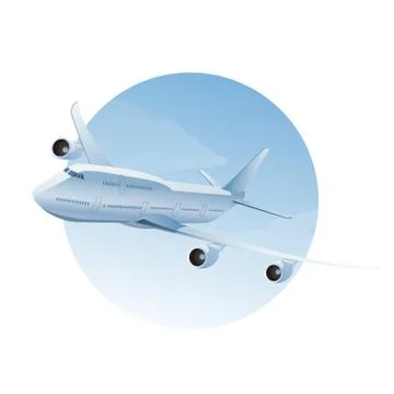 Plane in the air Stock Illustration