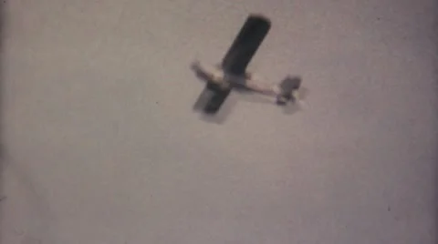 Plane Aircraft Flying 16mm Super8 Stock Footage