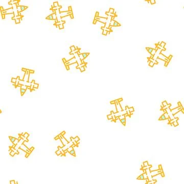 Plane aircraft vector seamless pattern イラスト素材