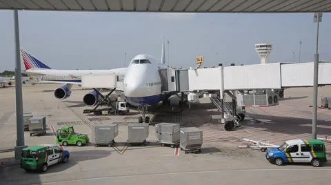 Plane at the Airport Stock Footage 57700658