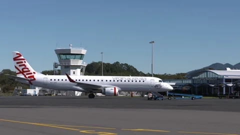 Plane at Airport Stock Footage 112032447