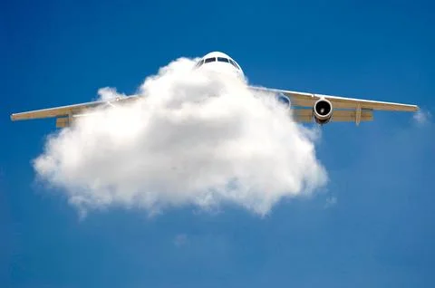 Plane and cloud Foto stock