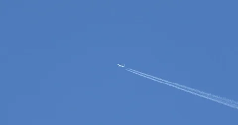 Plane and contrail Stock Footage 107995528