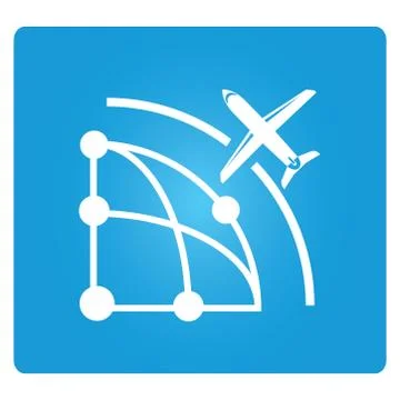 Plane and globe Stock Illustration