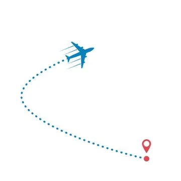 Plane and its track Stock Illustration