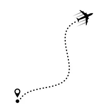 Plane and its track Stock Illustration