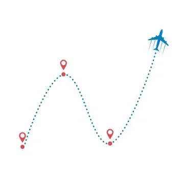 Plane and its track Stock Illustration