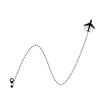 Plane and its track Stock Illustration