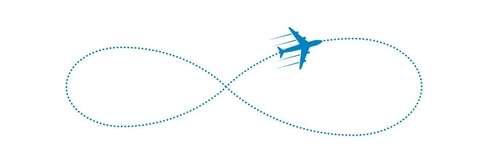 Plane and path Stock Illustration