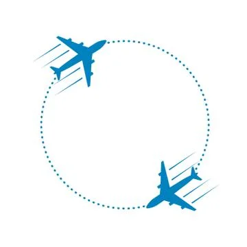 Plane and path Stock Illustration
