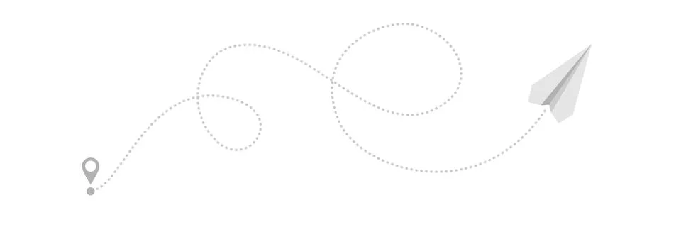 Plane and path Illustrazione stock