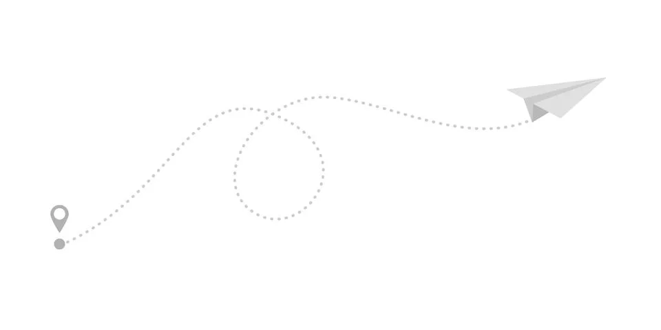 Plane and path Illustrazione stock